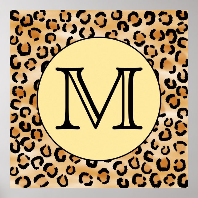Personalized Monogram Leopard Print Pattern. (Front)