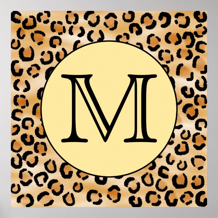 Personalized Monogram Leopard Print Pattern.