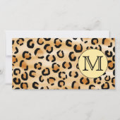 Personalized Monogram Leopard Print Pattern. (Front)
