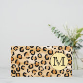 Personalized Monogram Leopard Print Pattern. (Standing Front)