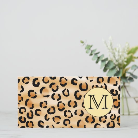 Personalized Monogram Leopard Print Pattern. (Standing Front)