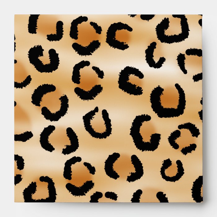 Personalized Monogram Leopard Print Pattern. Envelopes