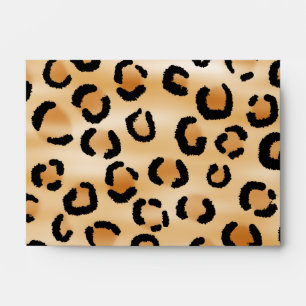 Personalized Monogram Leopard Print Pattern. Envelope