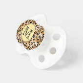 Personalized Monogram Leopard Print Pattern. Pacifier (Front Right)