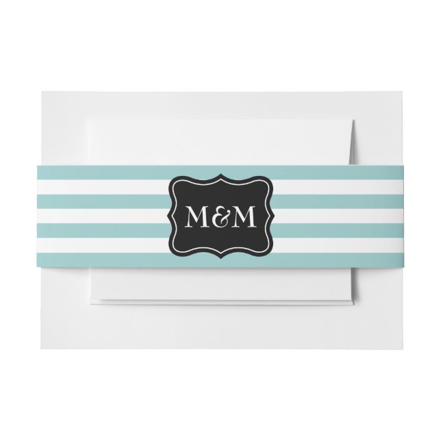 Personalized monogram letter envelope belly band (Front Example)