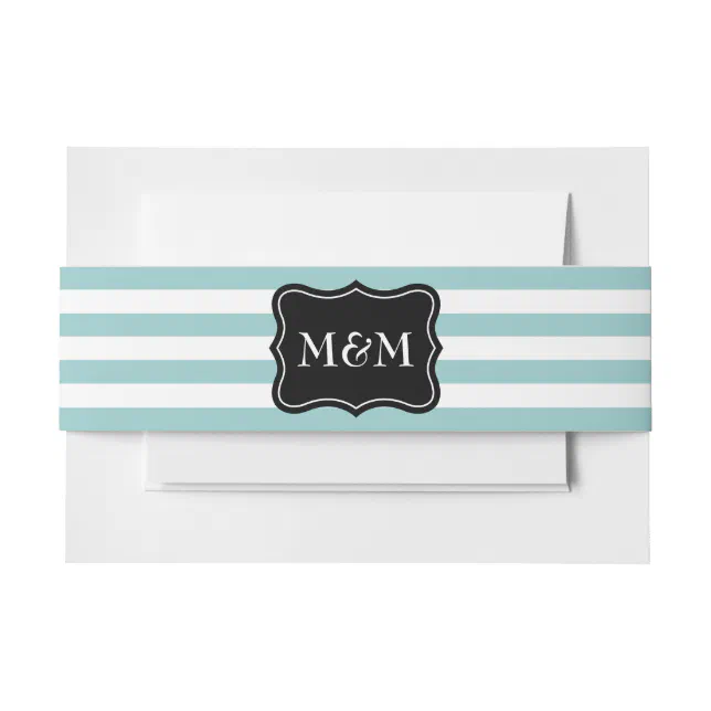 Personalized monogram letter envelope belly band Zazzle