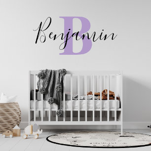 Personalized Monogram Letter with Name ,Custom Wa Wall Decal