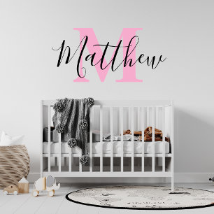 Personalized Monogram Letter with Name ,Custom Wa Wall Decal