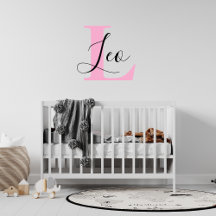 Personalized Monogram Letter with Name ,Custom Wa