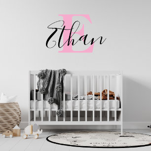 Personalized Monogram Letter with Name ,Custom Wa Wall Decal