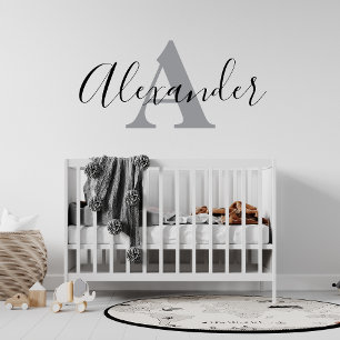 Personalized Monogram Letter with Name ,Custom Wa Wall Decal