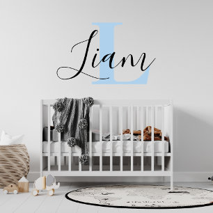 Personalized Monogram Letter with Name ,Custom  Wall Decal