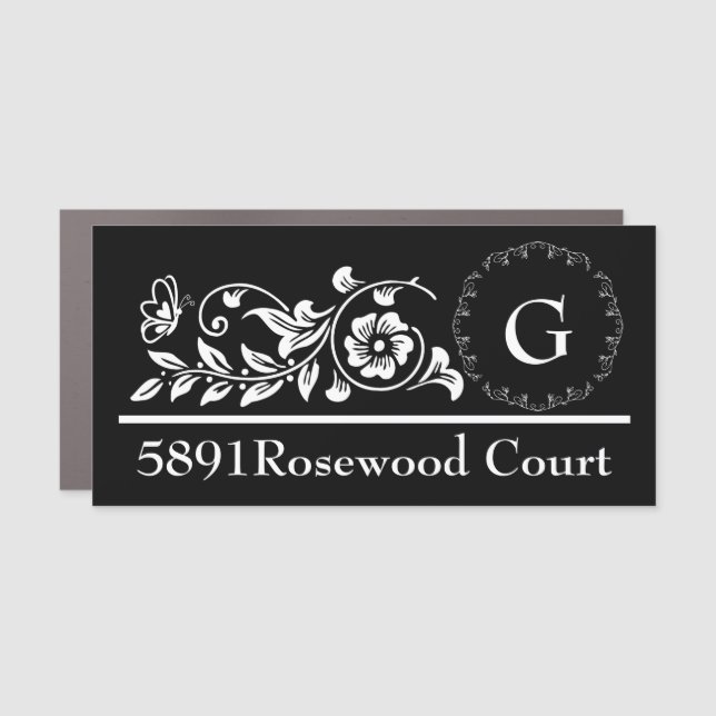 Personalized Monogram Mailbox Car Magnet (Front)