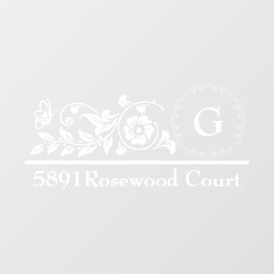 Personalized Monogram Mailbox Window Cling