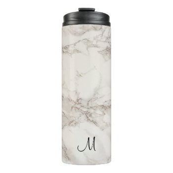 Personalized Monogram Marble Stone Thermal Tumbler by bestipadcasescovers at Zazzle