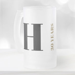 Personalized Monogram Men's Birthday Beer Mug Gift