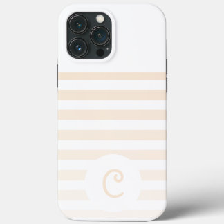 Personalized Monogram Minimal Striped Modern Desig iPhone 13 Pro Max Case