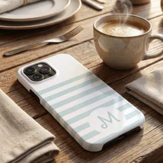 Personalized Monogram Minimal Striped Modern Desig iPhone 13 Pro Max Case