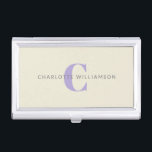Personalized Monogram Minimalist Initial Elegant Business Card Case<br><div class="desc">Keep your business cards organized in style with this personalized monogram business card holder. Featuring a minimalist design with a bold initial and elegant typography,  this sleek case is perfect for professionals,  entrepreneurs,  and business owners. A sophisticated and practical accessory for networking events,  meetings,  or daily office use.</div>