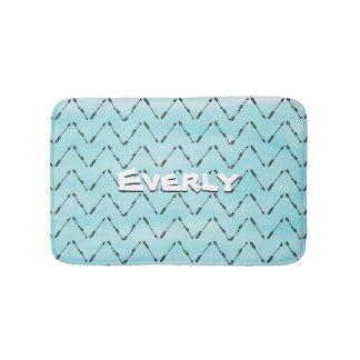 Personalized Monogram Mint Aztec Arrow Pattern Bath Mat