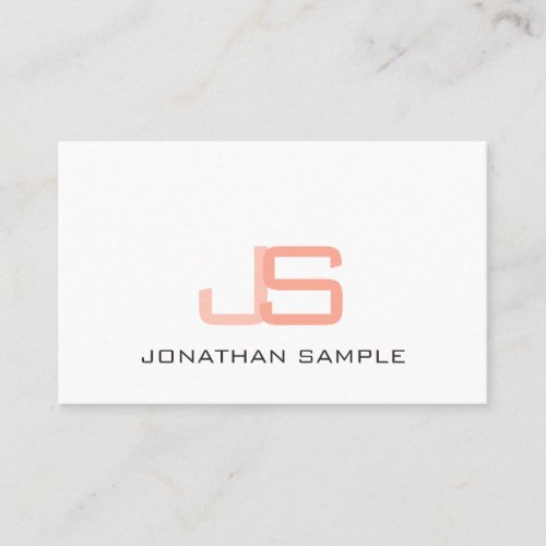 Personalized Monogram Modern Elegant Template Business Card