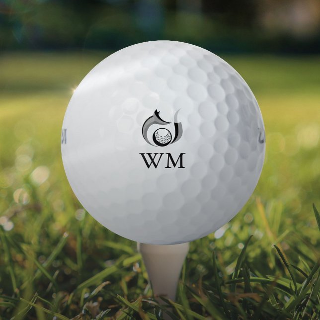 Personalized Monogram Modern Fox Golf Balls (Personalized Monogram Modern Fox Golf Balls)