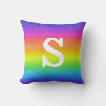 Personalized Monogram Modern Ombre Throw Pillow at Zazzle