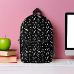 Personalized Monogram Music Notes Pattern Printed Backpack<br><div class="desc">Music notes pattern design that can be personalized with your monogram,  name,  or text of your choice.</div>