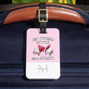 🎶 Personalized Monogram Musical My Book Piano 🎹 Luggage Tag