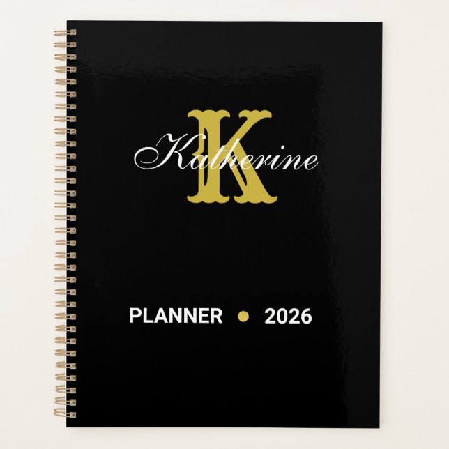 Personalized Monogram  Name And Initial Planner (Front)