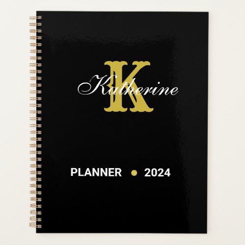 Personalized Monogram  Name And Initial Planner