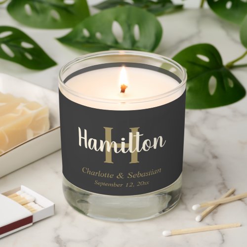 Personalized Monogram Name and Photo Scented Candle