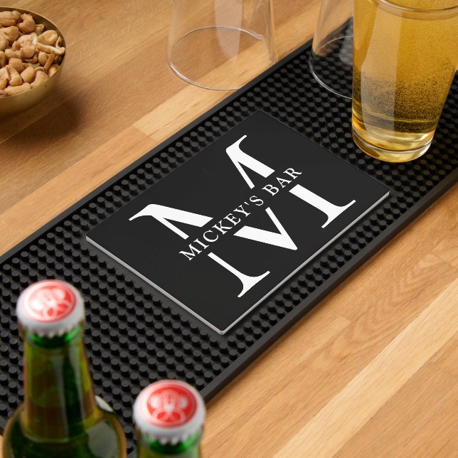Personalized Monogram Name Bar Mat (Insitu (Bar 2))