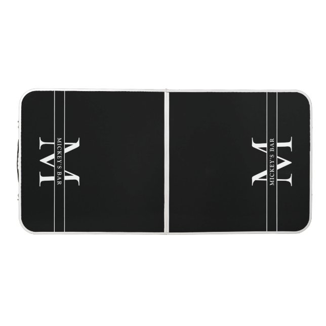 Personalized Monogram Name Beer Pong Table (Top)
