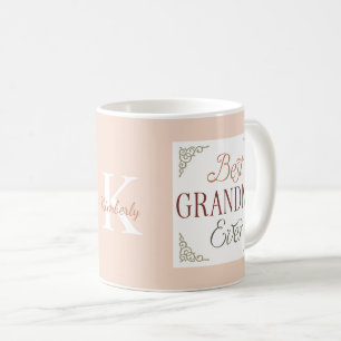 Personalized Monogram Name Best Grandma Ever Coffee Mug