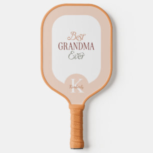 Personalized Monogram Name Best Grandma Ever Pickleball Paddle