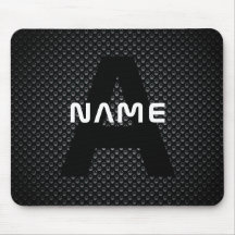 Personalized Monogram Name Black and White Texture