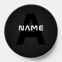Personalized Monogram Name Black and White Texture