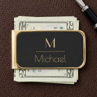 Personalized Monogram | Name Black & Gold 