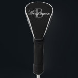 Personalized Monogram Name Black Golf Head Cover<br><div class="desc">Personalized Monogram Name Black Golf Head Cover.
presents for grandpa grandpa fathers day gifts golf gifts funny grandpa gifts, white golf headcovers personalized golf driver covers leather golf headcovers golf club head covers personalized golf club covers custom golf gear</div>