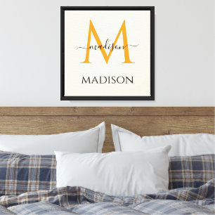 Personalized Monogram & Name  Canvas Print