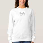 Personalized Monogram Name Clothing Women's White Sweatshirt<br><div class="desc">Name Monogram Clothing Apparel Template Women's Basic White Sweatshirt.</div>