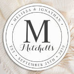 Personalized Monogram Name Date Wedding Coaster<br><div class="desc">Add the finishing touch to your wedding with these fun custom monogram coasters. Perfect as wedding favors to all your guests . Customize these wedding favors with your monogram initial, names and date. See our wedding collection for matching dog wedding announcements and dog save the date cards. COPYRIGHT © 2020...</div>