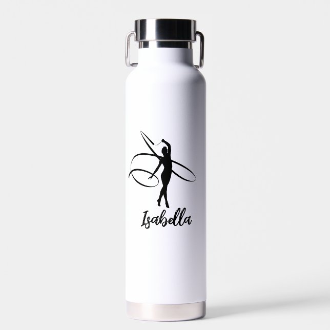 Personalized Monogram Name Gymnast Water Bottle (Front)
