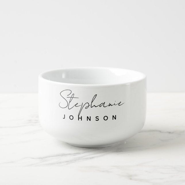 Personalized Monogram  Name Ice Cream Bowl  (Front)