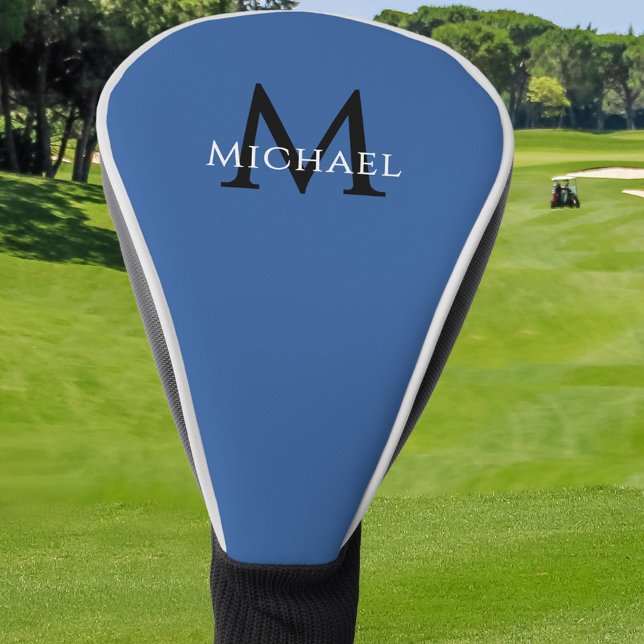 Personalized Monogram Name Initial Blue Golf Head Cover (Personalized Monogram Name Initial Blue Golf Head Cover)