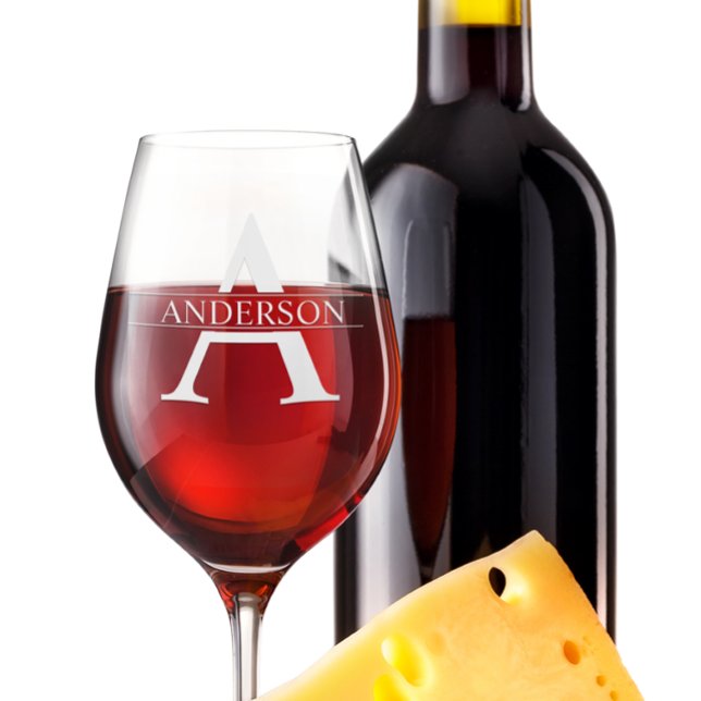 Personalized Monogram name Initial Wine Glass (Creator Uploaded)