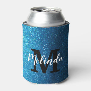 Personalized Monogram Name Modern Glitter Party Can Cooler