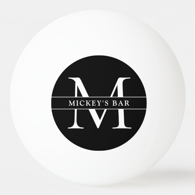 Personalized Monogram Name Ping Pong Ball (Front)