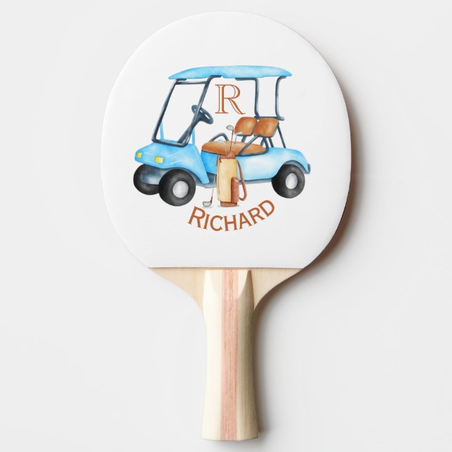 Personalized Monogram Name Ping Pong Paddle (Front)
